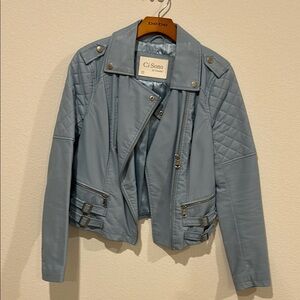 Ci Sono Women's Blue Quilted Jacket